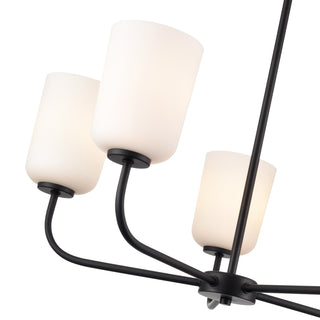 Laphia 27" Wide 5-Light Chandelier - Matte Black