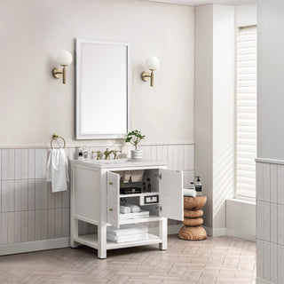 30 Inch Breckenridge Freestanding Vanity in Bright White / Lime Delight Top