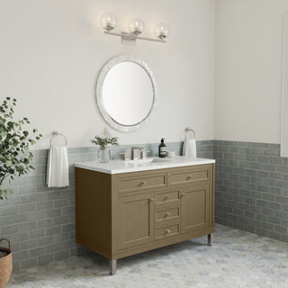 48 Inch Chicago Freestanding Vanity in Walnut Whisper / Lime Delight Top
