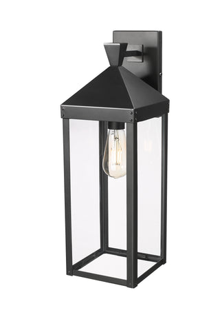 Yates 21.75" High 1-Light Outdoor Wall Sconce - Painted Black