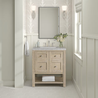 30 Inch Breckenridge Freestanding Vanity in Whitewashed Oak / Eternal Jasmine Pearl Top
