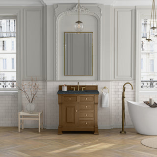 36 Inch Brookfield Freestanding Vanity in Honey Oak / Charcoal Soapstone Top