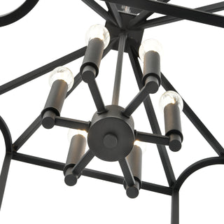 Hylena 18.5" Wide 6-Light Pendant - Textured Black