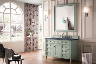 48 Inch Brittany Freestanding Vanity in Sage Green / Charcoal Soapstone Top