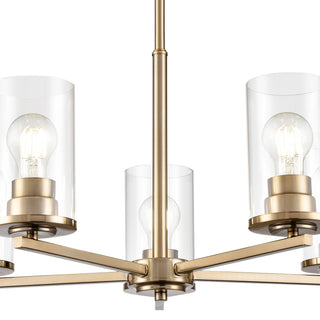 Verlana 24" Wide 5-Light Chandelier - Modern Gold