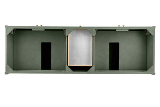 72 Inch Chicago Freestanding Vanity in Smokey Celadon / White Zeus Top