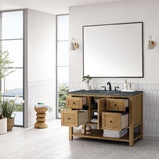 48 Inch Breckenridge Freestanding Vanity in Light Natural Oak / Parisien Bleu Top