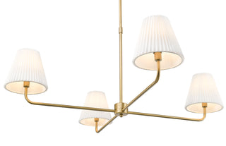 Ami 40" Wide 4-Light Chandelier - Vintage Brass