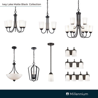 Ivey Lake 2-Light Pendant light Matte Black