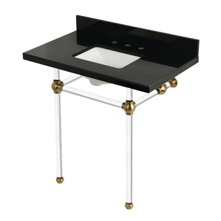 Templeton 36 Inch Console Sink in Brushed Brass