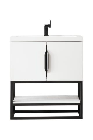 31.5 Inch Columbia Freestanding Vanity in Glossy White / White Glossy Top