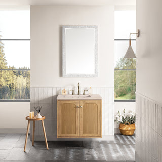 30 Inch Laurent Dual Mount Vanity in Light Natural Oak / Eternal Marfil Top