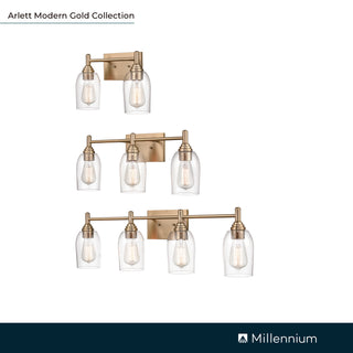 Arlett 3-Light Vanity Modern Gold