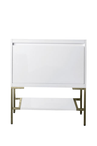 31.5 Inch Mantova Freestanding Vanity in Glossy White /  Top