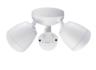 10.5" High 2-Light LED Outdoor Security Flood Light - Powder Coated Matte White
