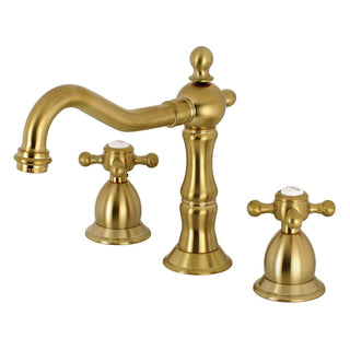 Heritage Widespread Bathroom Faucet in Brushed Brass