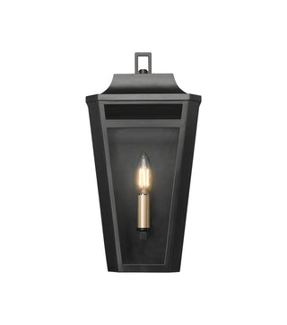 Sumerlin 14.5" High 1-Light Outdoor Wall Sconce - Powder Coated Black