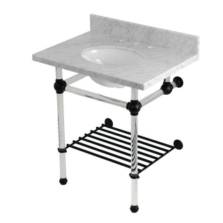 Templeton 30 Inch Console Sink in Carrara Marble
