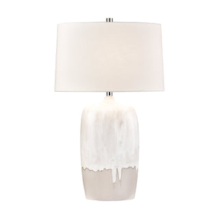 Ruthie 32'' High 1-Light Table Lamp - White Glaze - Includes LED Bulb