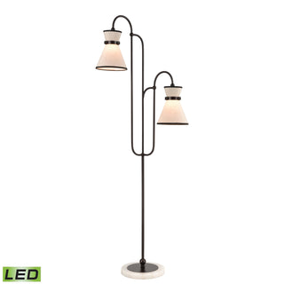 Emsworth 63'' High 2-Light Floor Lamp - Matte Black - Includes LED Bulbs