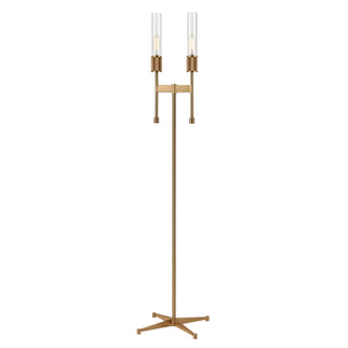 Beaconsfield 65'' High 2-Light Floor Lamp - Aged Brass