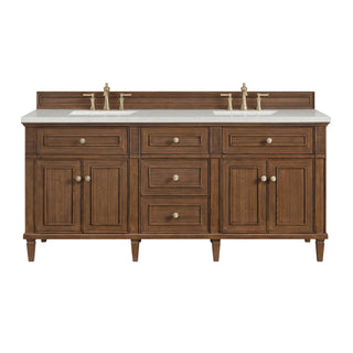 72 Inch Lorelai Freestanding Vanity in Mid-Century Walnut / Lime Delight Top