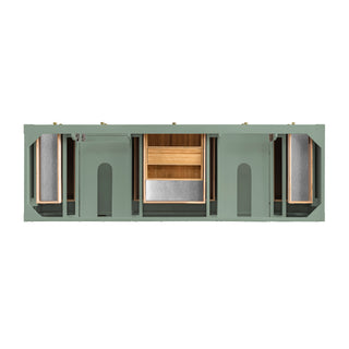 72 Inch Breckenridge Freestanding Vanity in Smokey Celadon / Eternal Jasmine Pearl Top