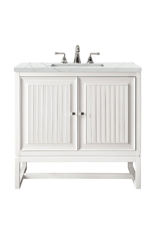 30 Inch Athens Dual Mount Vanity in Glossy White / Ethereal Noctis Top