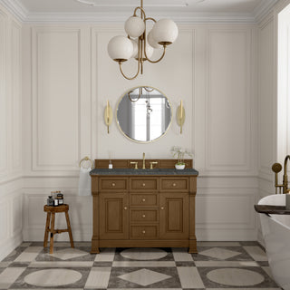 48 Inch Brookfield Freestanding Vanity in Honey Oak / Parisien Bleu Top