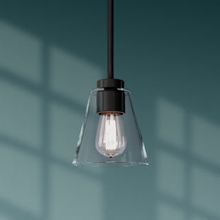 Strayhan 5.75" 1-Light Mini Pendant - Matte Black