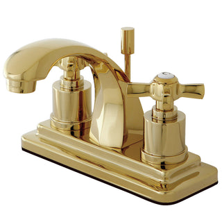 Millennium 4 Inch Centerset Bathroom Faucet in Polished Brass