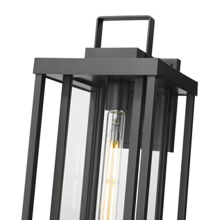 McDonough 18" High 1-Light Outdoor Wall Lantern - Powder Coated Black