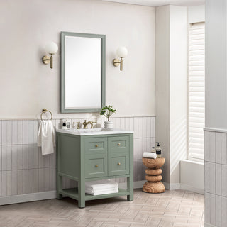 30 Inch Breckenridge Freestanding Vanity in Smokey Celadon / Ethereal Noctis Top