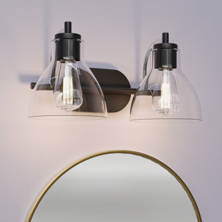 Knightsdale 17.5"  2-Light Vanity - Matte Black