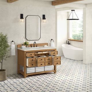 48 Inch Malibu Freestanding Vanity in Amber Birch / Lime Delight Top