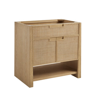 36 Inch Solene Freestanding Vanity in Seaside Oak / Arctic Fall Top