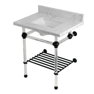 Templeton 30 Inch Console Sink in Carrara Marble