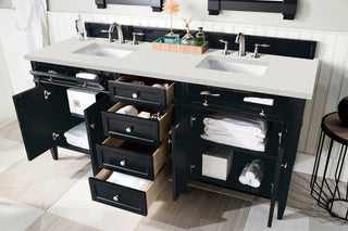 72 Inch Brittany Freestanding Vanity in Black Onyx / Lime Delight Top