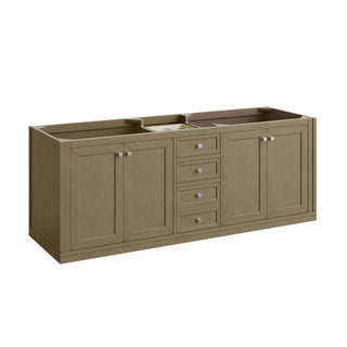72 Inch Chicago Freestanding Vanity in Walnut Whisper / Parisien Bleu Top
