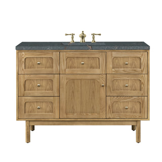48 Inch Laurent Dual Mount Vanity in Light Natural Oak / Parisien Bleu Top