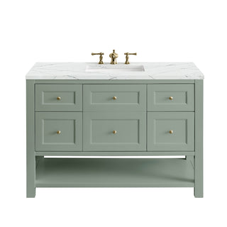 48 Inch Breckenridge Freestanding Vanity in Smokey Celadon / Ethereal Noctis Top