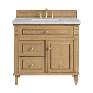 36 Inch Lorelai Freestanding Vanity in Light Natural Oak / Victorian Silver Top