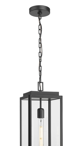 Alpharetta 7.5" 1-Light Outdoor Hanging Lantern - Powder Coated Black