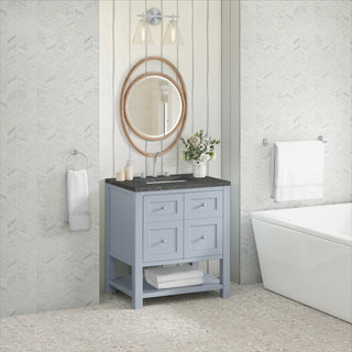 30 Inch Breckenridge Freestanding Vanity in Serenity Blue / Parisien Bleu Top