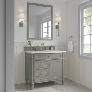 36 Inch Brittany Freestanding Vanity in Urban Gray / Lime Delight Top
