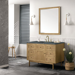 48 Inch Laurent Dual Mount Vanity in Light Natural Oak / Parisien Bleu Top