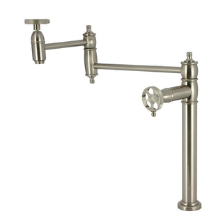 Webb Pot Filler Faucet in Brushed Nickel