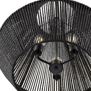 Elise 22" Wide 3-Light Pendant - Matte Black