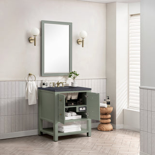 30 Inch Breckenridge Freestanding Vanity in Smokey Celadon / Charcoal Soapstone Top