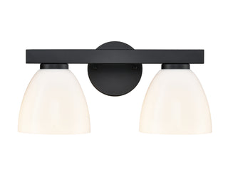 Apria 15.75" Wide 2-Light Vanity - Matte Black